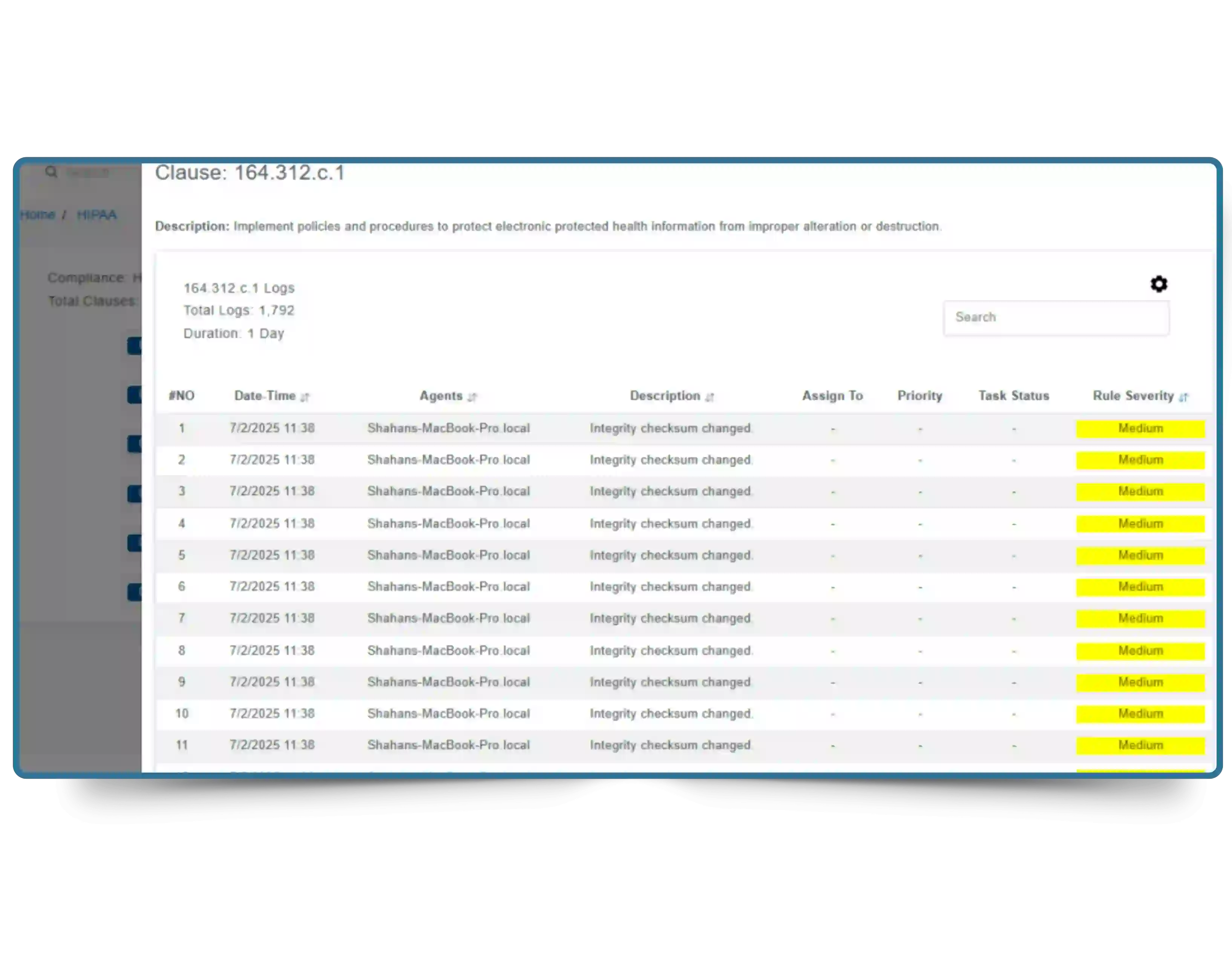 Cybersilo CSA dashboard displaying automated compliance and GRC evidence collection in real time.