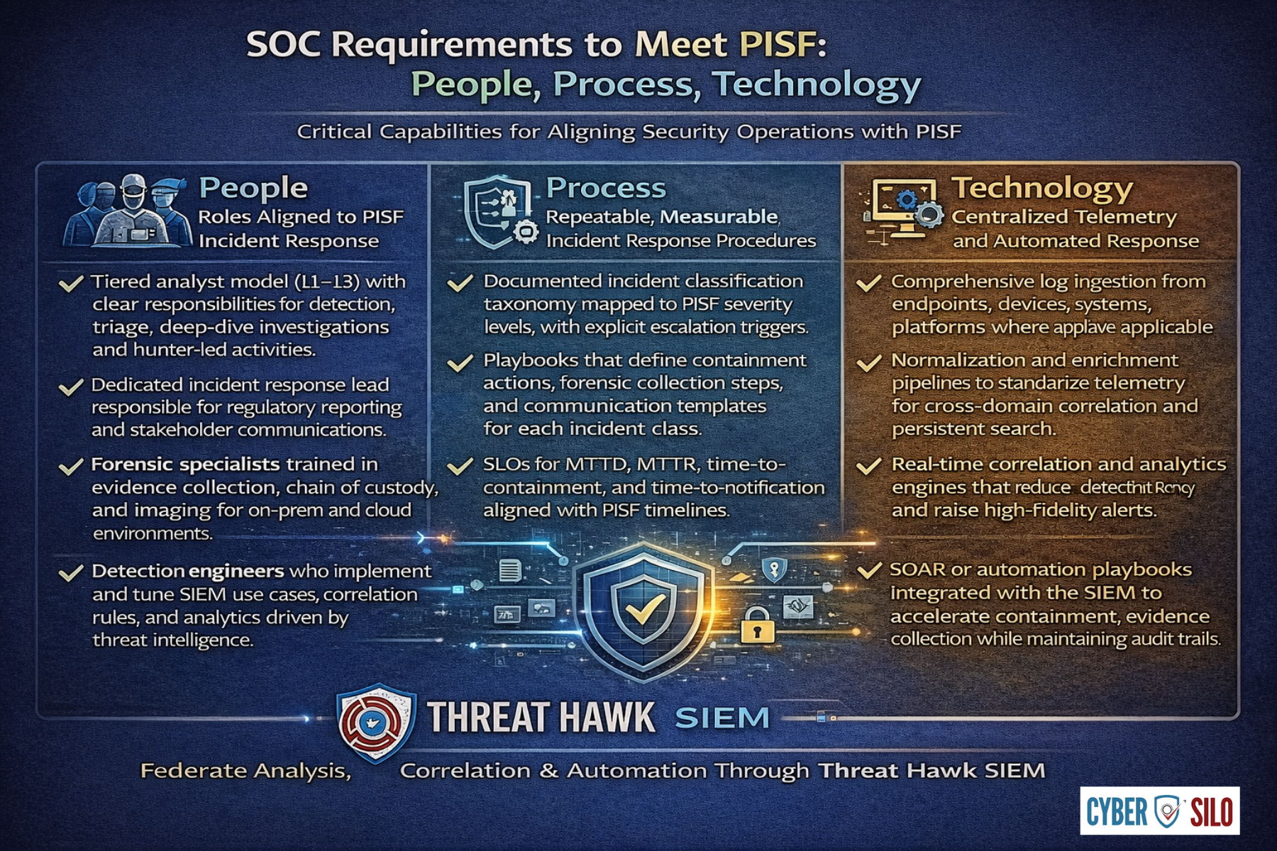 SIEM unifying telemetry to reduce PISF compliance costs