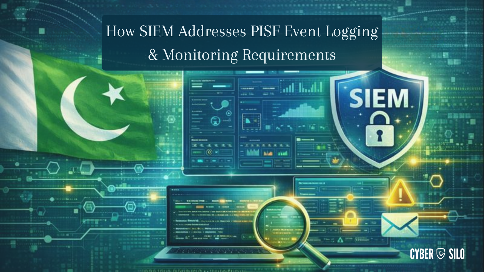 SIEM dashboard showing PISF event logging and monitoring overview